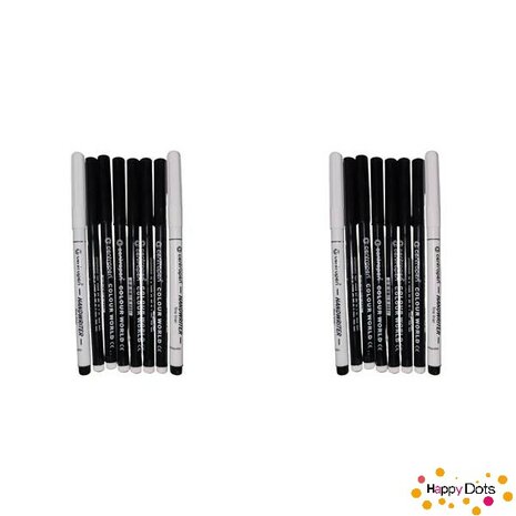 DOT Painting Marqueurs Set Noir (Double Pack)