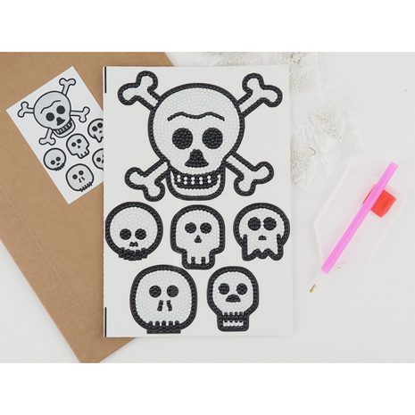 Diamond Painting Stickers - Skull