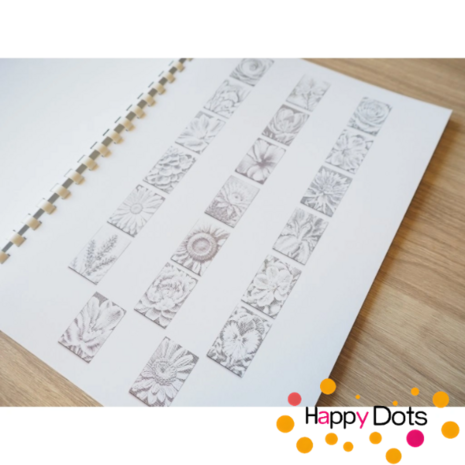 DOT Painting Livre de coloriage fleurs