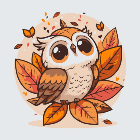 Peinture par numero Hibou d&#039;Automne