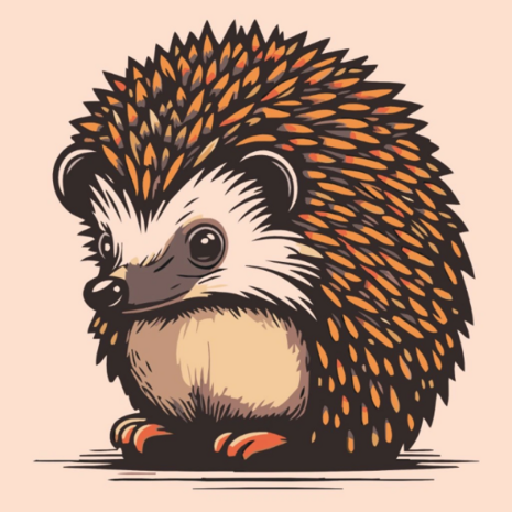 Paint by number Cute hedgehog