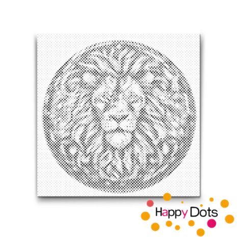 DOT Painting Lion Head 01