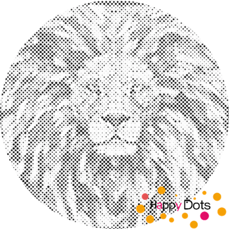 DOT Painting Lion Head 02