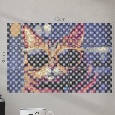 Perler Beads Set Cat with Sunglasses