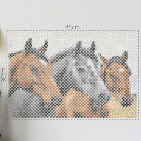 Perler beads set Three horses