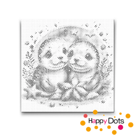 DOT Painting Cute Seals