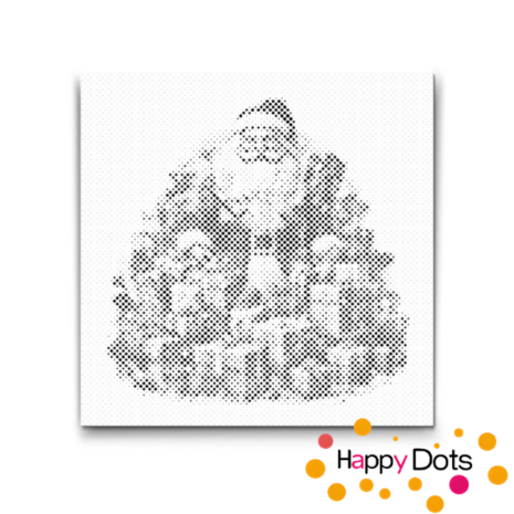 DOT Painting Santa Claus with Gifts