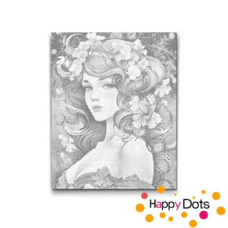 DOT Painting Art Nouveau - Dame 01