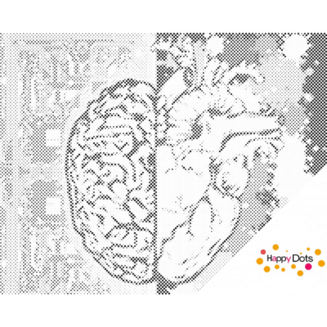 DOT Painting Cerveau et C&oelig;ur