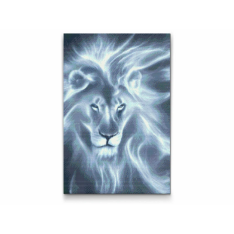 Diamond Painting Lion Bleu