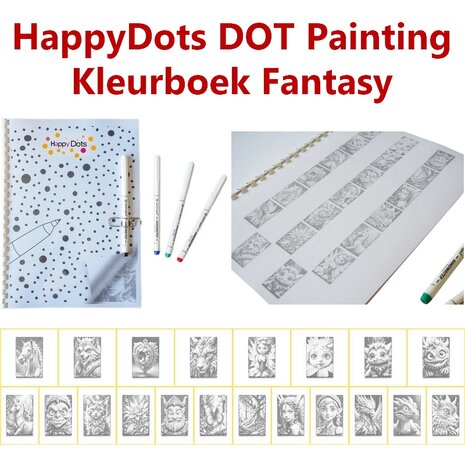 DOT Painting Coloring Book Fantasy