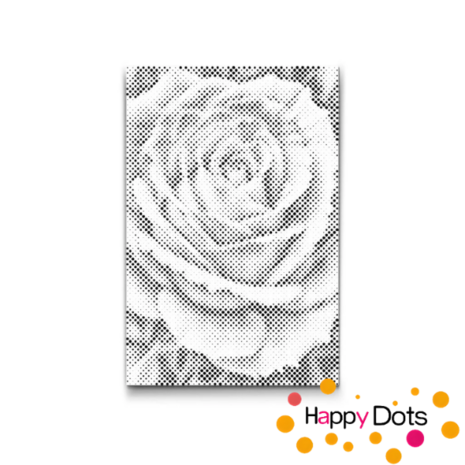 DOT Painting Rose en gros plan