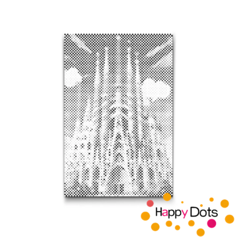 DOT Painting Sagrada Familia close-up