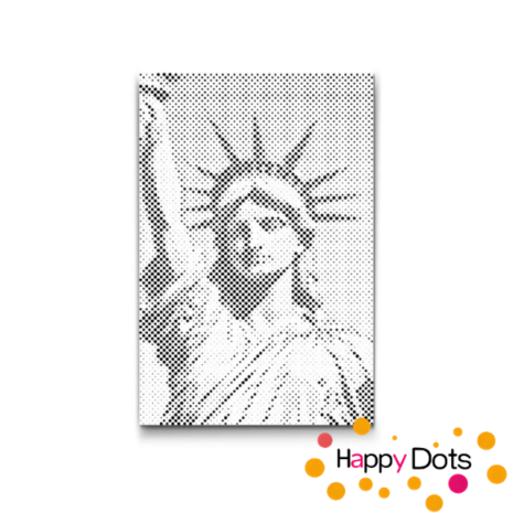 DOT Painting Statue of Liberty close-up