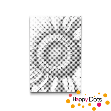 DOT Painting Sunflower close-up