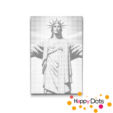 DOT Painting Jesus statue