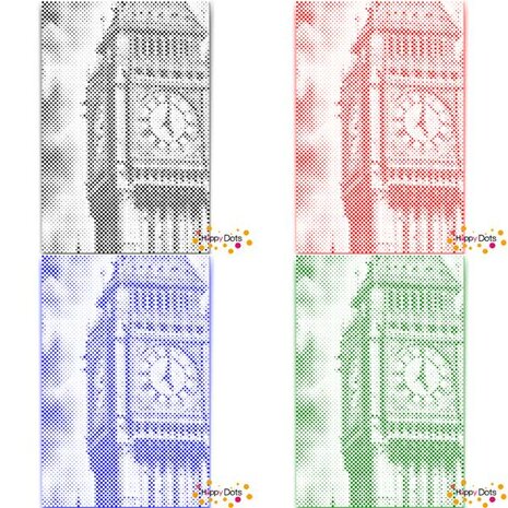 DOT Painting Big Ben closeup