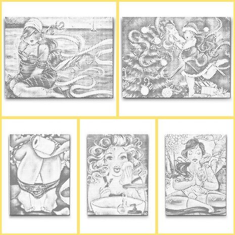 DOT Painting Coloring Book Large Chubby Ladies A3 (30x40cm)