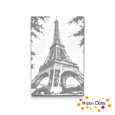 DOT Painting gros plan de la Tour Eiffel