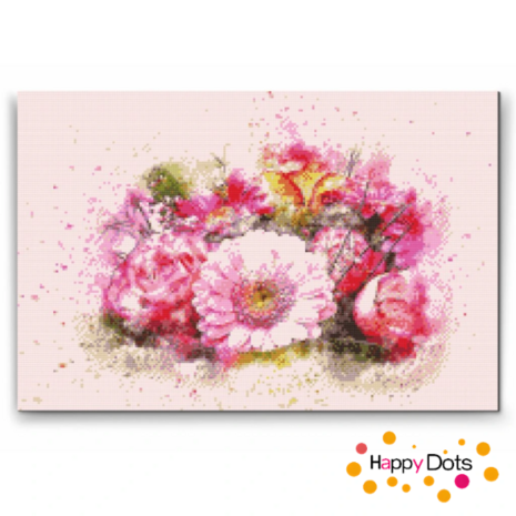 Diamond Painting Bouquet of pink flowers