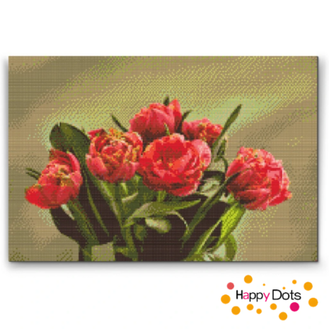 Diamond Painting Bouquet de Tulipes Rouges