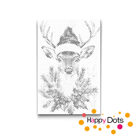 DOT Painting Christmas - Reindeer with wreath