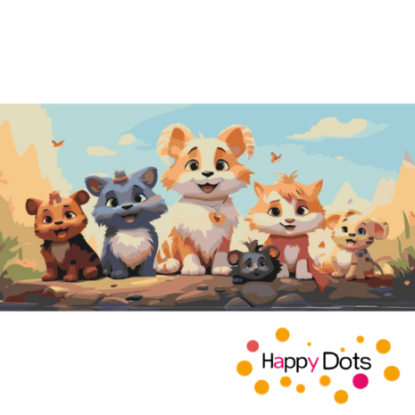 Painting by numbers Cute puppies