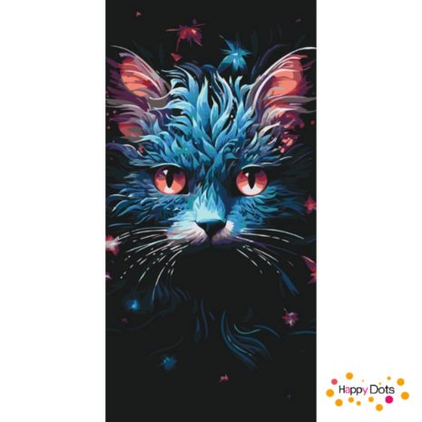 Peinture par num&eacute;ro Chat bleu