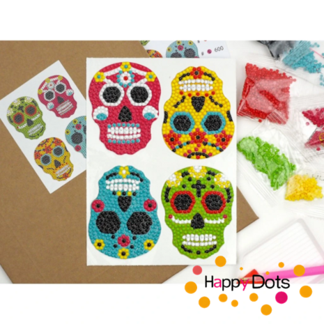 Diamond Painting Stickers - Skulls