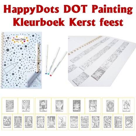 DOT Painting Coloring Book Christmas Party