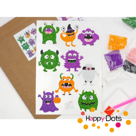 Diamond Painting Stickers - Monsters