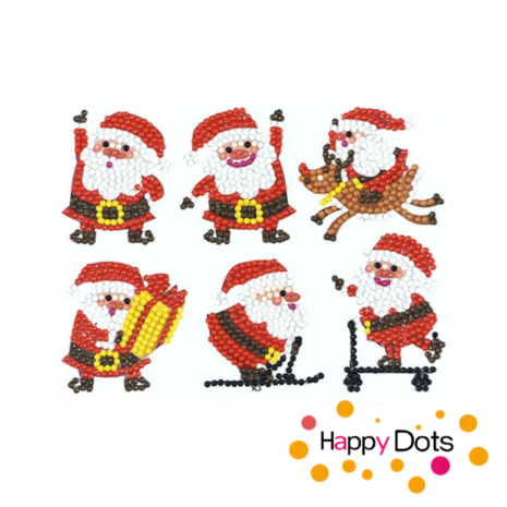 Diamond Painting Stickers - Santa Clauses