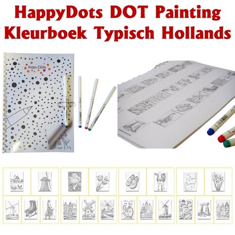 DOT Painting Livre de coloriage Typiquement Hollandais