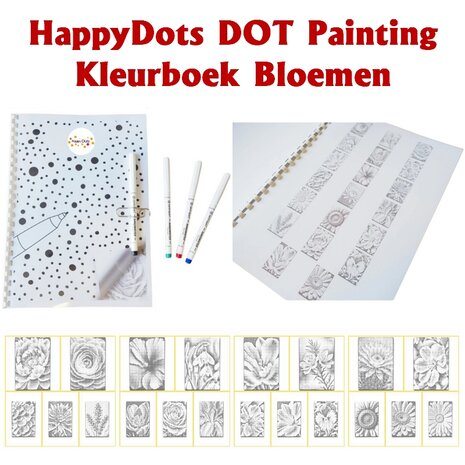 DOT Painting Kleurboek bloemen