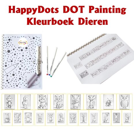 DOT Painting Kleurboek dieren