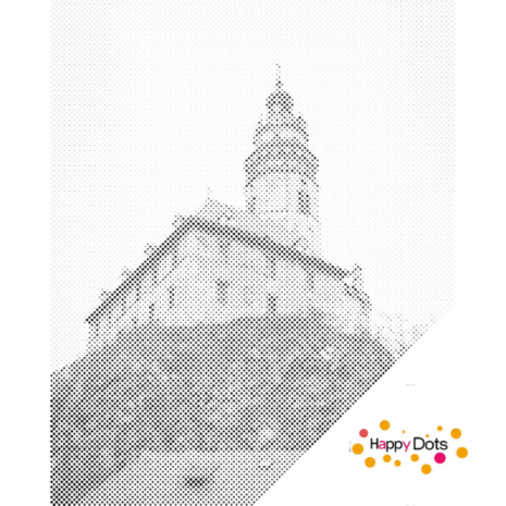 DOT Painting Ch&acirc;teau Cesky Krumlov