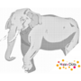 DOT Painting Cartoon Elefant