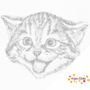 DOT Painting Laughing Cat