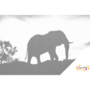 DOT Painting African Elephant