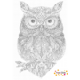 DOT Painting Hibou Mandala