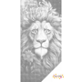 DOT Painting Lion avec des fleurs