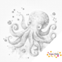 DOT Painting Schattige Octopus