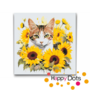 Paint by Numbers Cat with Sunflowers - European Shorthair 02