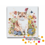 Peinture par numero Chat avec des fleurs - Exotic Shorthair