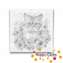 DOT Painting Chat avec Tournesols - Exotic Shorthair