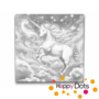 DOT Painting Einhorn in den Wolken