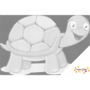 DOT Painting Cute Turtle dark