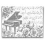 DOT Painting Piano avec des roses