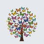 Painting by Numbers Butterfly Tree