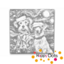 DOT Painting Starry Night Dogs